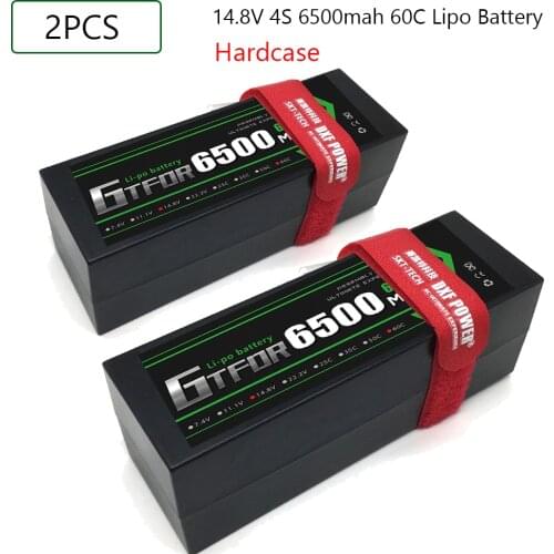 GTFDR Hardcase Lipo Battery 4S 6500mAh 14.8V 60C/120C Deans/XT60/XT90/EC5/XT150 Plug For 1/8 1/10 Buggy Tuggy RC Car Off Road