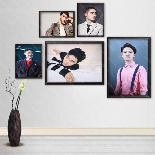 Custom KPOP EXO Member D.O Silk Cloth Canvas Poster Home Decoration Wall Art Fabric Poster Print 20x30cm,27x40cm,30x45cm,40x60cm