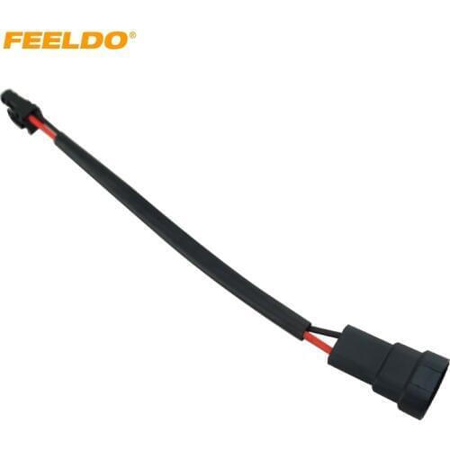 FEELDO 2Pcs Power Wire Adapter Cable For DENSO(Koito) D4S/D4R OEM Xenon HID Retrofit Ballast To 9005(HB3)/9006(HB4) Socket