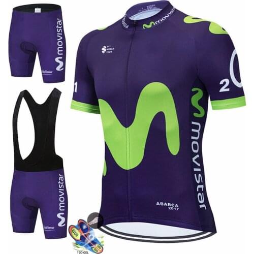 Cycling Jersey Set Movistar Summer Cycling Wear Mountain Bike Clothes Bicycle Clothing MTB Bike Cycling Clothing Cycling Suit