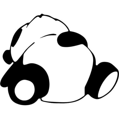 Sleeping Bear Cartoon Creative Stickers High Quality Car Decals Personality Pvc Waterproof Decals Black/white, 16cm*12cm