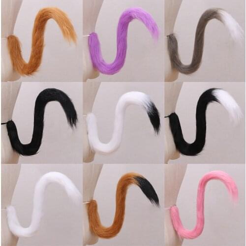 2021 Fox Tail Cosplay Props Creative Japanese Anime Fox Ears Tail Plush Cat Wolf Ears Halloween Party Gift Accessories