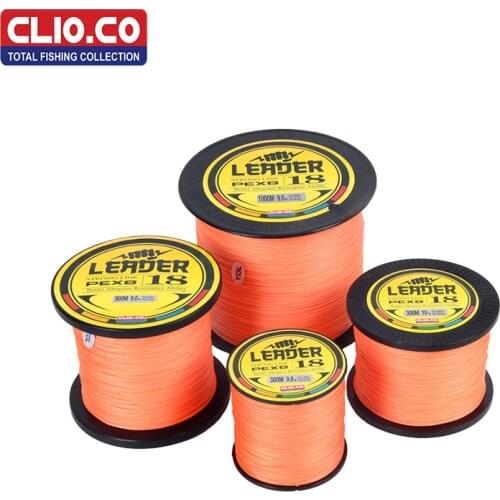CLIO.CO HOT SALE 300M 500M 1000M Japan multifilament orange PE Fishing Line 10-300LB 0.12-1.2mm fly fishing line pesca