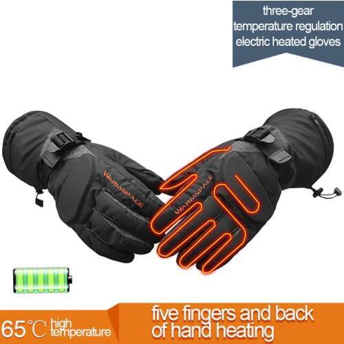 Motorcycle Heated Gloves 3600mAh Lithium Battery IP68 Warm Keeping Thermal Heat Gloves For Skiing Riding Guantes Moto