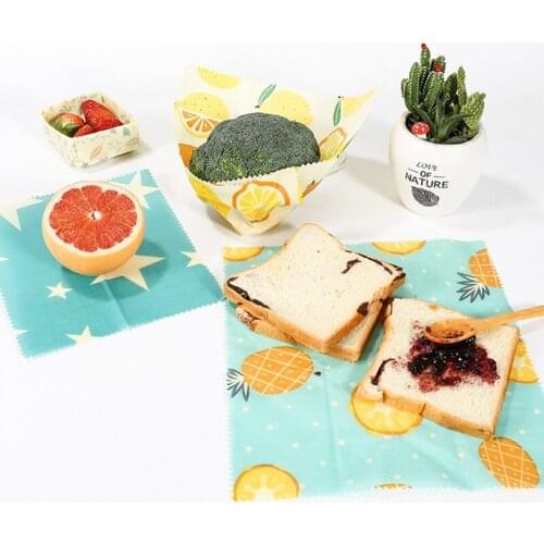 1pc Reusable Beeswax Wraps Organic Food Storage Wrap Food Fresh Keeping Wrapping Paper For Cheese Food