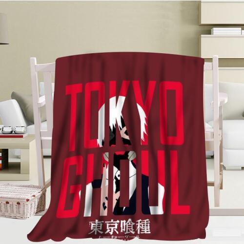 P+ Tokyo Ghoul Blanket Soft DIY Sofa Bed Blanket Kid Adult Warm Custom Blanket Size 56x80Inch50X60Inch40X50Inch