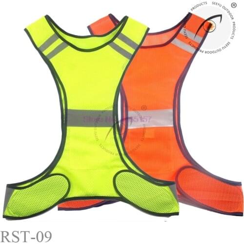By DHL 100pcs Bike Cycling Vest Reflective Cycling Bike Bicycle Vest Sleeveless Night Running Security Riding Outdoor Protection