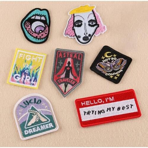Customizable Wholesale Cloth Badge Embroidery Patch Clothing Accessories Cap Badge Badge Computer Emboridery Label