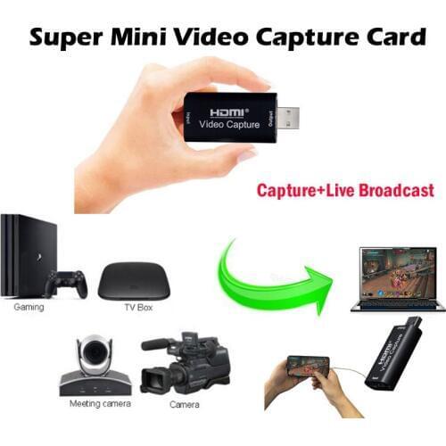 Mini 4K 1080P HDMI To USB 2.0 Video Capture Card Game Recording Box for Computer Youtube OBS Etc. Live Streaming Broadcast Video