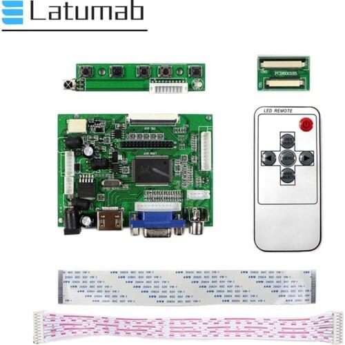 Latumab Audio+HDMI+VGA+2AV 60pin 800*480 LCD Display Driver Board Controller Kit for Panel HSD062IDW1 HSD080IDW1 HSD070IDW1