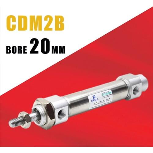 CDM2B Stainless steel mini cylinder pneumatic air cylinder Bore 20mm stroke 20-300mm SMC type double Acting Single rod CDM2B20