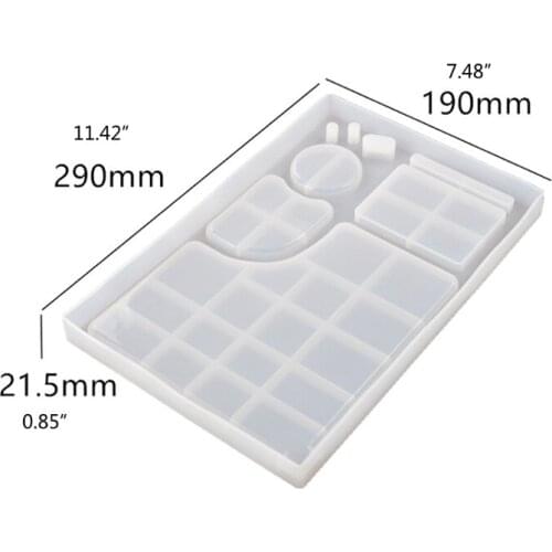 R58E Rolling Cigarette Tray Crystal Epoxy Resin Mold Makeup Plate Ashtray Casting Silicone Mould DIY Crafts Home Decorations