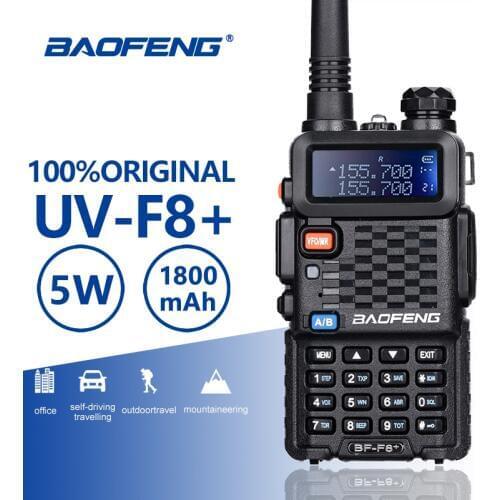 Baofeng BF-F8+ Upgrade New Walkie Talkie Police Two Way Radio Pofung F8+ 5W UHF VHF Dual Band Outdoor Long Range Ham Transceiver