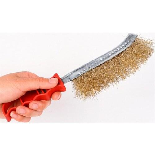 1PC Knife-shaped Metal Surface Rust Removal Cleaning Brush Wire Brush With Handle Rust Cleaning Brush Cleaning Polishing Tools