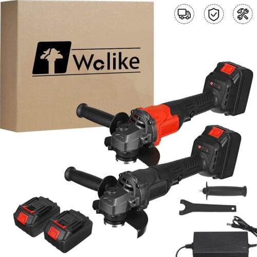 125mm Brushless Cordless Angle Grinder Variable 3 Speed DIY Cutting Grinder Machine Power Tools 2xBattery For Makita 18V Battery