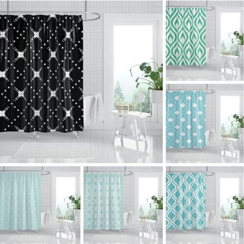 Geometric Shower Curtain 3d Printed Fabric Waterproof Polyester Bath Curtain Decoration Home Bathroom Accessories 180*180