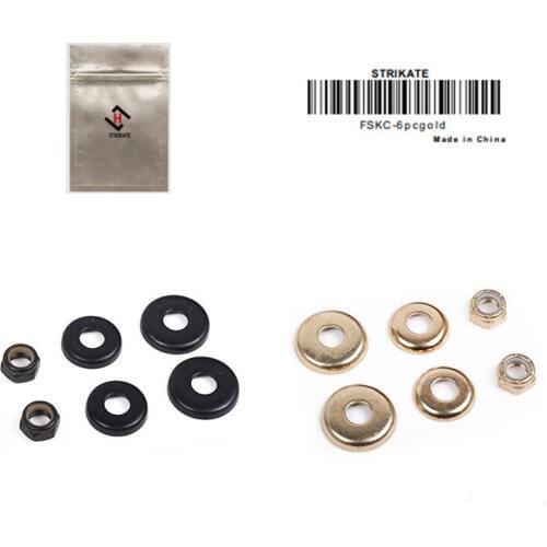 10bags per kit STRIAKTE 4pcs M28 M24 Skateboard Bushings Washers Polyurethane Washers with 2pc M10 kingpin nuts
