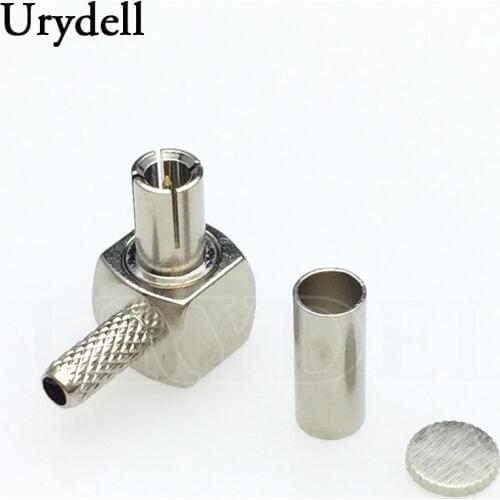 2pcs/lot TS9 Male Plug RF Connector Right Angle 90 Degree Crimp Coaxial Adapter For RG174 RG316 LMR100
