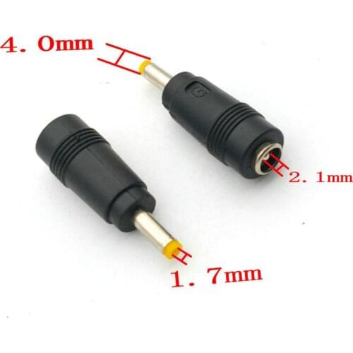 200pcs 5.5mm X 2.1mm Female To 4.0mm X 1.7mm Male DC Power Plug Adapter connector
