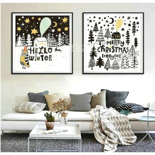 5D diamond painting cartoon christmas sticker full square drill rhinestone 3d painting living room decoration diamond embroidery