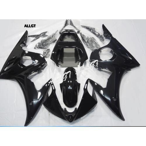ABS Molded Glossy Black Fairing kit Bodywork for YAMAHA YZF R6 2003 2004