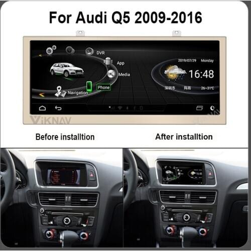 Car GPS multimedia player auto GPS navigation for Audi Q5 2009-2016 android system stereo video FM player