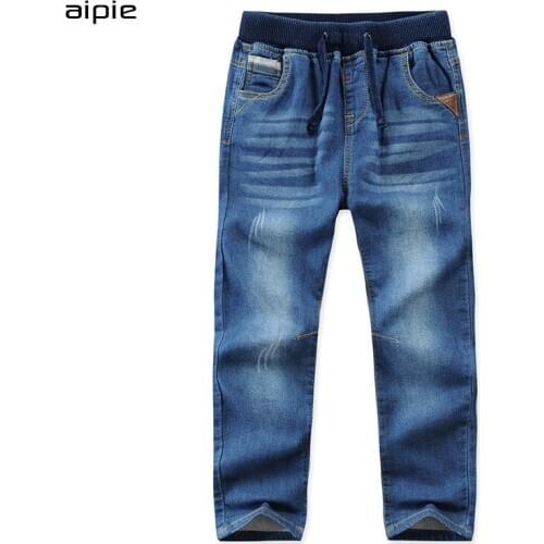 New Children pants Slightly elastic Style Casual knitted denim fabric Cotton+Spandex Boys Pants kids trousers