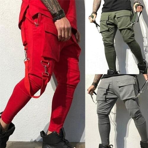 2021 Men Streetwear Pants Black Harem Pants Light Men Punk Pants Ribbons Casual Slim Jogger Pants Men Hip Hop Trousers
