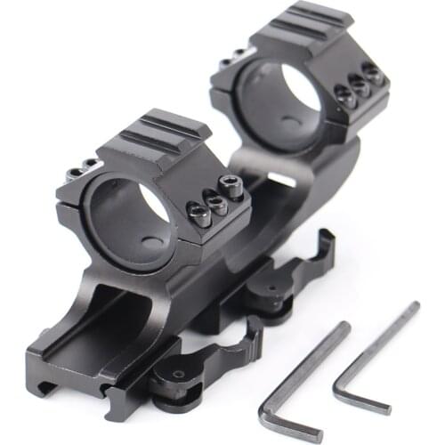 Quick Release Cantilever Heavy Duty Scope Mount 30mm/1" Dual Ring Flat Top Rifle Scope Mount Picatinny Rail Hunting
