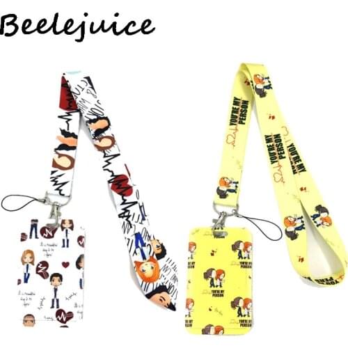 Greys Anatomy Credit Card ID Holder Bag Student Women Travel Bank Bus Business Card Cover Badge Accessories Gifts Lanyard Strap
