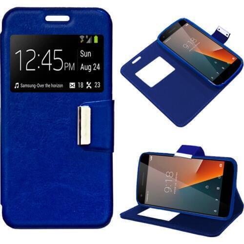 Case Flip Cover Vodafone Smart V8 Blue Color