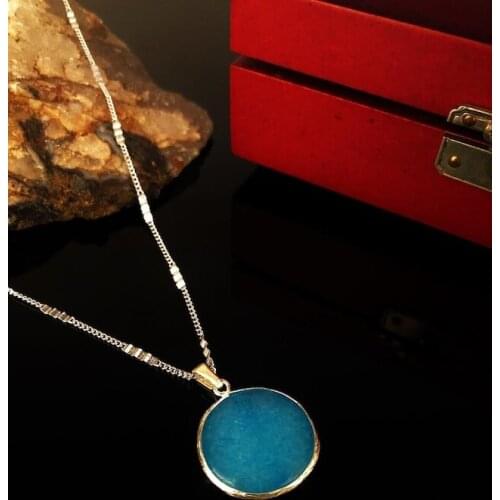 Dr Stone Natural Stone Women 'S Agate Stone Silver Plated Necklace KRB286 372868339