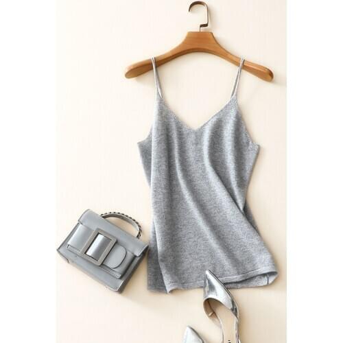 100% cashmere camisole for women