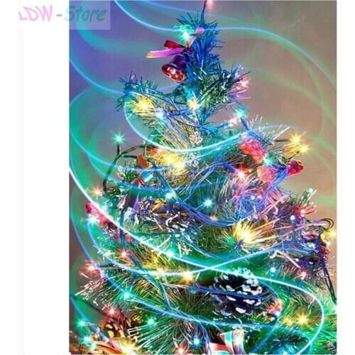 Beautiful design Christmas decor tree Resin Full diy diamond painting mosaic beadwork embroidery Gift making tool pattern NEW106