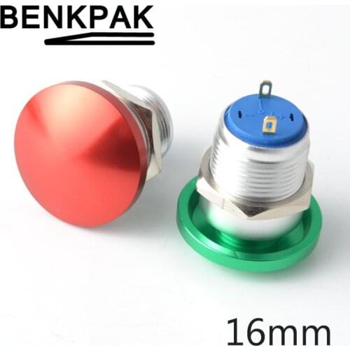 12V red 16mm self-locking Extended Button Push Button LED Metal Switch