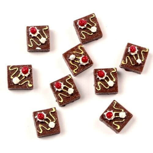 LF 20Pcs Mixed 12x12mm Cake Resin Cabochon Flatback Decoration Crafts Embellishments For Scrapbooking Diy Accessories