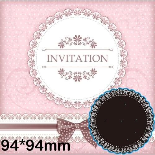 Metal Cutting Dies Hollow Lace Circle New Scrapbook Decoration Template Embossing DIY Paper Card Craft 94*94mm