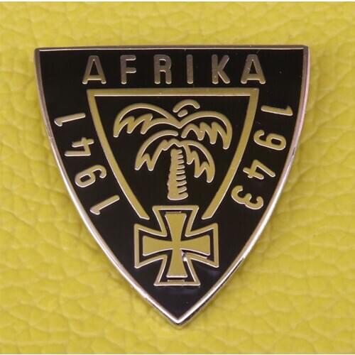 WWII GERMAN 1941 1943 DAK AFRIKA KORPS PALM TREE CROSS PIN COCKADE Badge