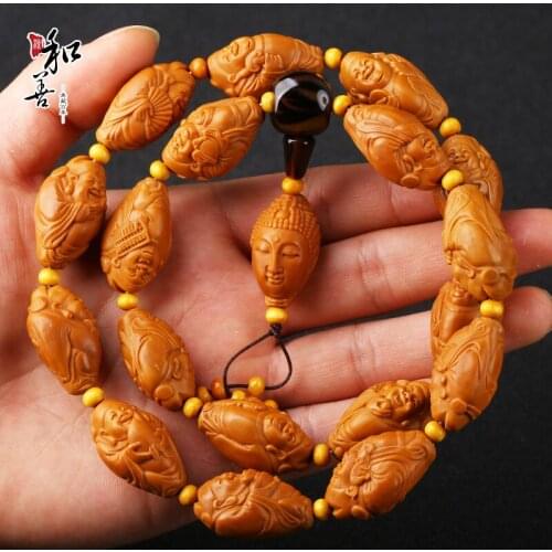 The new olive nuclear carving made a fortune eighteen gods long string of essays to play with olive beard bracelet necklace