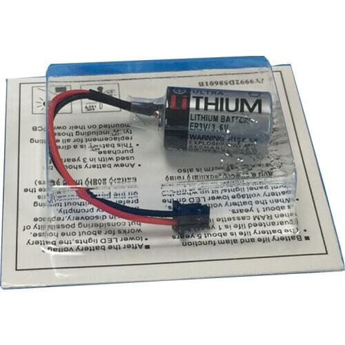 Original ER3V 3.6V 1000mAh JZSP-BA01 PLC Industrial Lithium Battery Pack with Black Plug For TOSHIBA ER3V/3.6V JZSPBA01 Battery