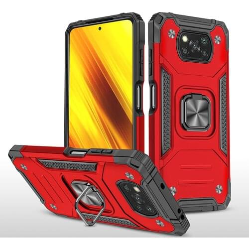 Ring Stand Shockproof TPU Silicone Bumper PC Cover Fundas For Xiaomi PocoX3 Poco X3 NFC X3nfc 6.67'' Case Coque Protective Shell