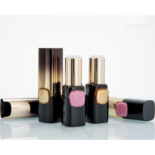 10pcs Gradation pink and gold 12.1mm Empty Lipstick Tubes DIY Lip Gloss Lip Balm Containers Travel Cosmetic Refillable Bottle