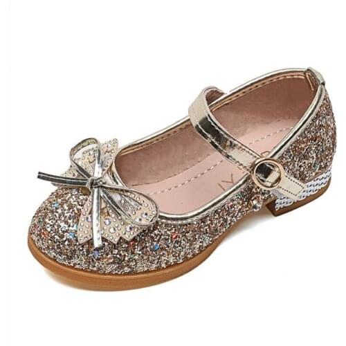Girls Sandals Princess Shoes Little Girls Crystal Shoes Children High Heels Catwalk Show Shoes