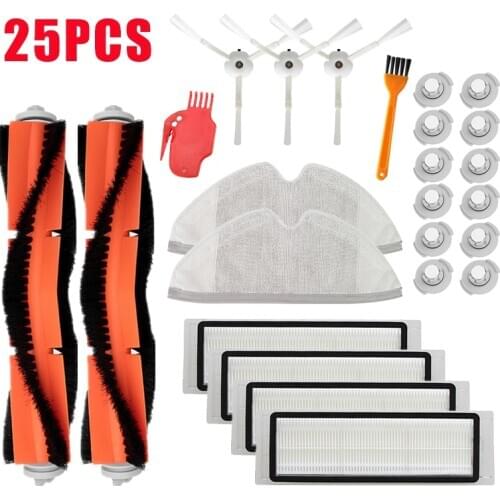 Detachable Main Brush HEPA Filter Side Brush For Xiaomi Roborock S5 Max S50 S51 S55 S6 S6 Accessories Vacuum Cleaner Parts