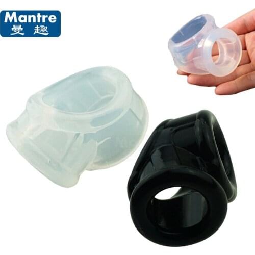 Silicone Male Penis Rings Ball Stretcher Scrotum Testicle Stretcher Sex Toys for Men Cockring Delay Chastity Belt