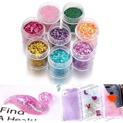 Mixed 4Pcs/Set Shinning Glitter Sequins Paillettes For AB Glue DIY Jewelry Making UV Epoxy Resin Molds Crafts Fillings Nails Art
