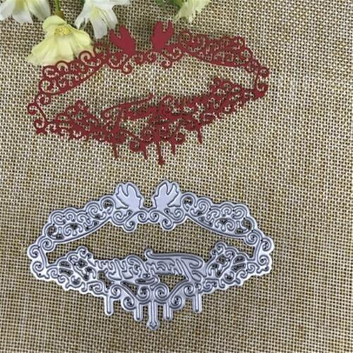 Wreath Thank You Pattern Metal Cutting Dies Stencils For Card Making Decorative Embossing Suit Paper Cards Stamp DIY
