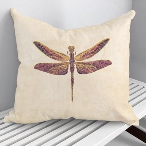 Art Nouveau Dragonfly Throw Pillows Cushion Cover On Sofa Home Decor 45*45cm 40*40cm Gift Pillowcase Cojines Dropshipping