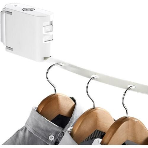 Indoor Invisible Clothesline With Hanger Hole Retractable Clothesline Rope Drying Rack Balcony Clothes Line No Drilling Required