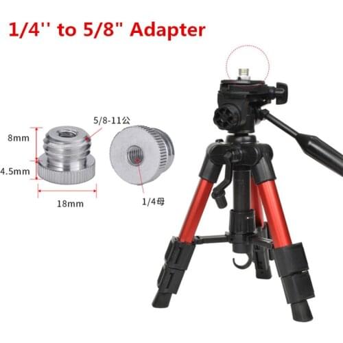 1/4''-20 to 5/8''-11 Threaded Screw Adapter for Tripod Laser Level /Microphone/Photographic Camera Convert Connector Accessories